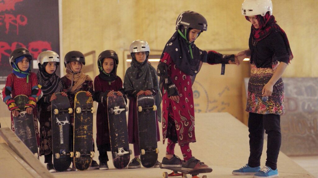 Still Image from the Documentary Learning to Skateboard in a Warzone (If You're a Girl)